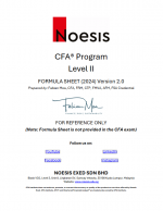 CFA level 2 Formula Sheet 2024