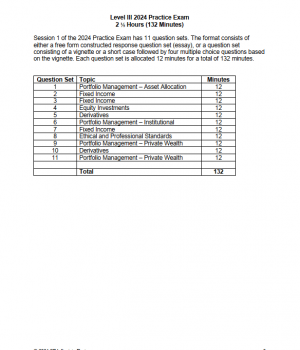 CFA Level 3 Mock Exam 2024