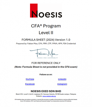 Noesis CFA Level 2 Formula Sheet 2024