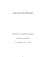 CFA Level 1 2025 AnalystPrep Study Notes + Formula Sheet