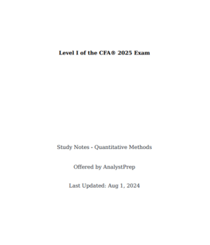 CFA Level 1 2025 AnalystPrep Study Notes + Formula Sheet