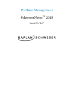 CFA Level 3 2025 Schweser Notes Portfolio Management