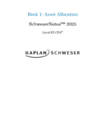 CFA Level 3 2025 Schweser Notes Private Market