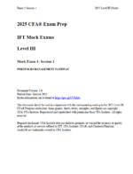 CFA 2025 Level 3 Mock Exam Portfolio Management Pathway