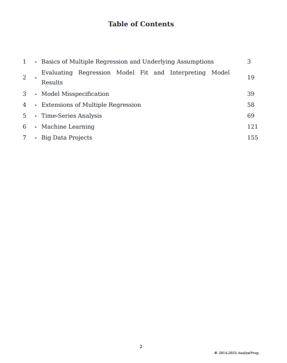 2025 CFA Level 2 AnalystPrep Study Notes