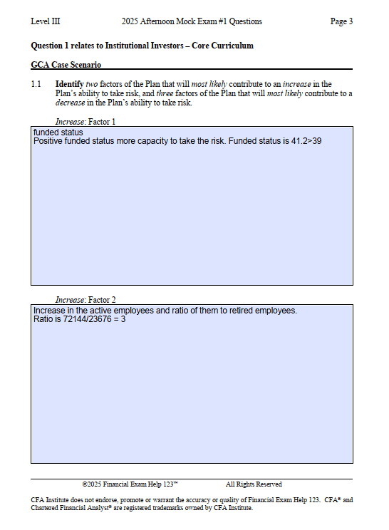 CFA 2025 Bill Campbell Mock Exams Level 3 - Portfolio Management Pathway