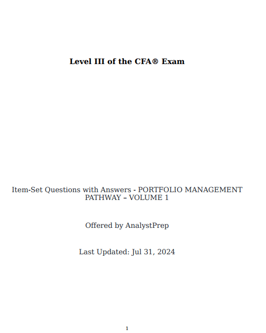 CFA 2025 Level 3 AnalystPrep Essays (All Pathways)