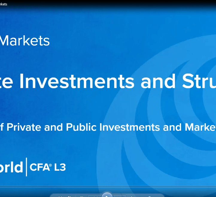 CFA 2025 UWorld Level 3 Private Markets Pathway Video Lectures