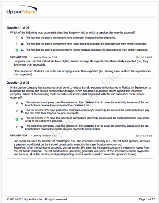 CAIA 2025 Uppermark Level 1 Qbank